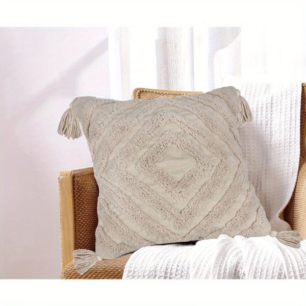 Tufted throw pillow 18x18, high quality, 100% polyester face, 100% polyester back, polyester fill