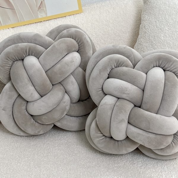 2pcs 12 Inch Flower Knot Pillow Ball Creative Knotted Throw Pillow Decoration Sofa Waist Pillow Floor Pillow Cushion Home Sofa Car Office Decor Living Room Home Decoration