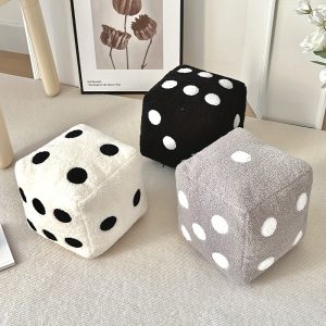 1PC Dice Shaped Decorative Pillow Personalized Sofa Window Sill Decoration, Decorative Pillow, Game Pillow, Ornament, Party Add Entertainment