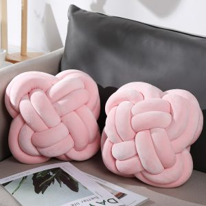 2 Pcs 12 Inch Flower Knot Pillow Ball Creative Knotted Throw Pillows Decorative Sofa Lumbar Pillow Floor Pillow Cushion For Home Sofa Car Office Decor Household Christmas Decoration