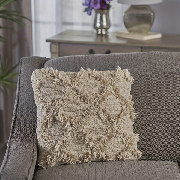 Sofa pillows, cushions, living room, bedroom, wool pillows natural size: 17.00 inch L*17.00 inch W *0.50 inch H